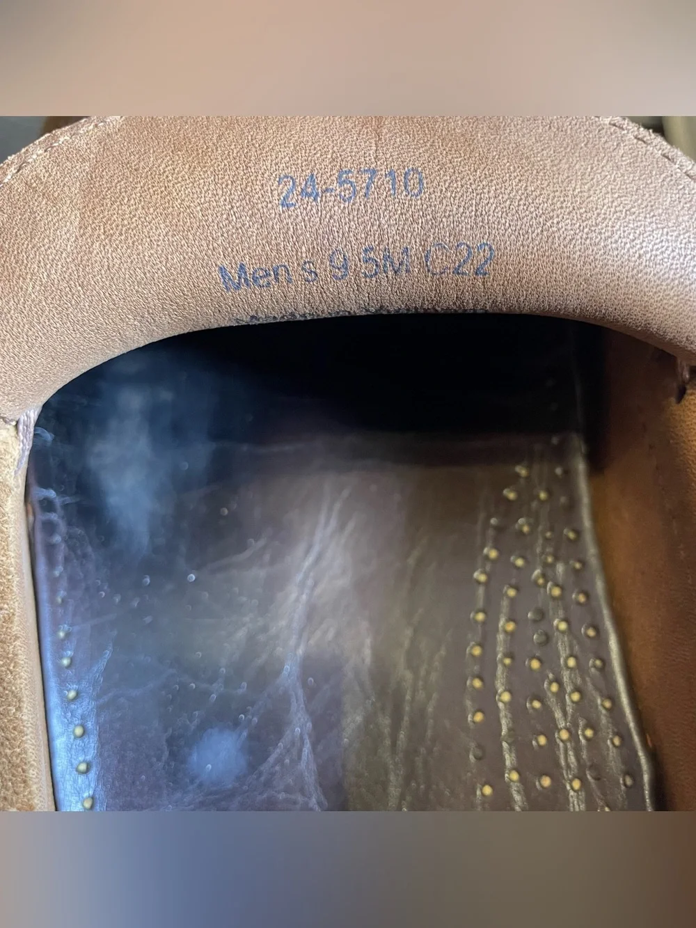 Johnston & Murphy Marlow Snuff Suede Penny Loafers Men's 9.5M Natural Latex
